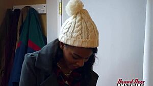 skylar's voluptuous curves stroke messy handjob ends in cum swallow