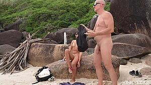 beach stranger hookup leads to bent over doggystyle pussy fuck