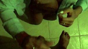 skinny teen slut fucked hard cums on public balcony
