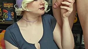 he unloads hot cum on my saggy 38f tits and face