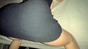 Skinny teen bends over for fat cock doggystyle pov