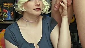 he unloads hot cum on my saggy 38f tits and face