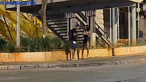 Brunette Tattoo Silicone Wife Outdoor Fuck