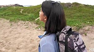 beach stranger hookup leads to bent over doggystyle pussy fuck