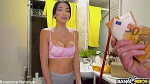 i finally convinced the dirty french maid for some anal pounding in her shaved pussy