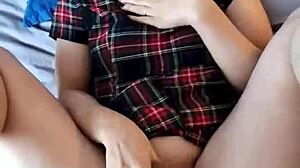 Slutty fat-ass trans Melody sucks rides gapes her hole then cums wildly
