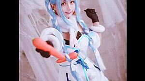 Rinka Okita's Cosplay Heels Jerk Off Challenge Heats Up