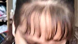 Slutty fat-ass trans Melody sucks rides gapes her hole then cums wildly