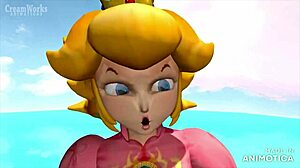 giantess peach towers crush tiny worlds in epic clips