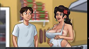 Summertime Saga Maria 4: Monster Cock Fills Pregnant Big Ass Tits