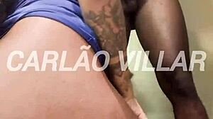 Beautiful Brazilian brunette squirts on my monster cock during face fuck