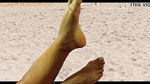 check out this hot beach voyeur preview of agarabas and olpr shaking big asses close up
