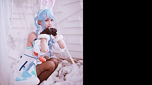 Rinka Okita's Cosplay Heels Jerk Off Challenge Heats Up