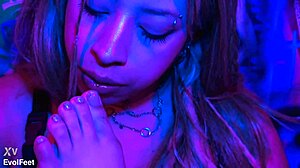 paola gets so emotional sucking her own toes it drives her wild