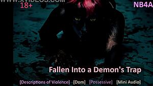demon whispers your doom while teasing your helpless cock erotically