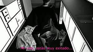 polka dot cartoon babe kitchen sex romp