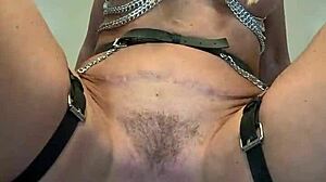xxxl swollen pussy lips destroyed by huge dildo ripping clothes!