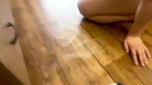 spying on my big tits stepsis cleaning then doggy in house