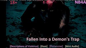demon whispers your doom while teasing your helpless cock erotically