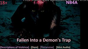demon whispers your doom while teasing your helpless cock erotically