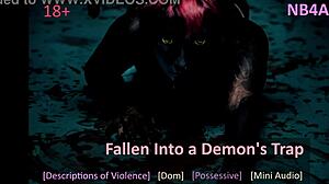 demon whispers your doom while teasing your helpless cock erotically
