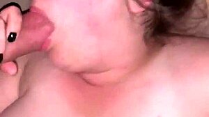 Wife rides dildo moaning cum while sucking dick fantasy!