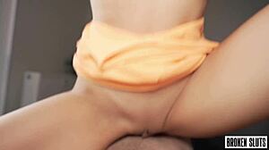 passionate rough cowgirl makes her cum hard pov