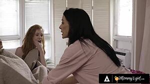 MILF Reagan Foxx Spanks Lesbian Stepbae Kimmy Kimm