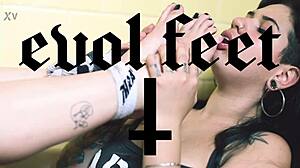 Sexy Alt Girls Worship My Feet with Deepthroat Toe Sucking