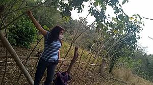 Stepmom slut hunts jungle dick for wild outdoor fucking!