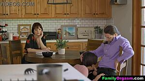 Old Man RAW FUCKS Daring Step Daughter While Wife Cooks!