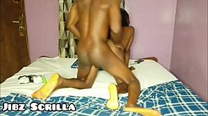 Ebony teen 18+ petite babe handles royal cocky king's monster bbc in tight pussy