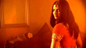 Power and Seduction: Exotic Arab Babe Strips Teasingly