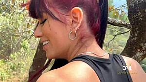 Latin pair sneaks forest fuck danner mendes yenifer chacon