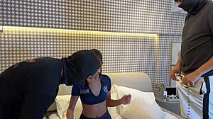 policewoman at carnival endures double vaginal from skinny blackmailed assaulters