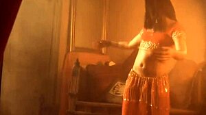 Power and Seduction: Exotic Arab Babe Strips Teasingly