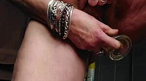 Granny Oma Fucks Her Hairy Beaver with Big Dildo!