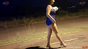 bruna santiny's street pussy wrecked by bbc while hubby films