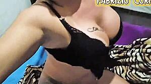 will this brunette milf orgasm hard during her voyeur blowjob casting interview?