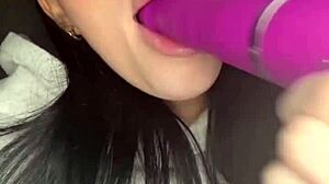 Horny American Teen Exchange Student Squirts in Solo Webcam Masturbation