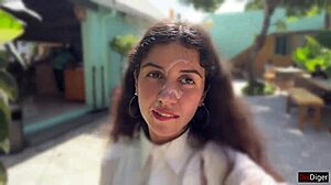 public cafe cum facial lunch she slurps it down smiling