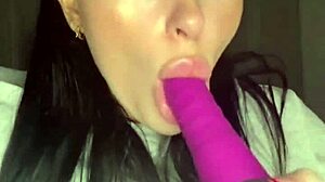 Horny American Teen Exchange Student Squirts in Solo Webcam Masturbation