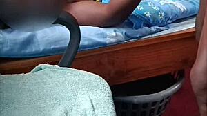Sultry African Couple's Huge Cumshot Through Sheer Tease