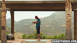 gay twink hits on yoga hunk teacher 😏 workout fun