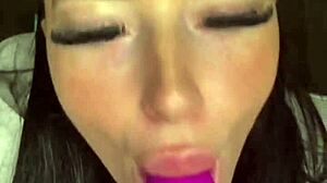 Horny American Teen Exchange Student Squirts in Solo Webcam Masturbation