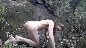Naked Horny American Trans Buttslut BDSM Femdom Public Park Ass Fuck