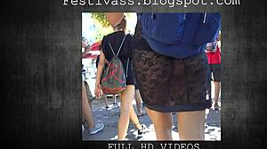 festivass microskirt thong cheeky shorts tease