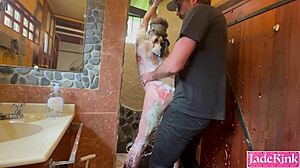 hey, watch this obedient slave get hands tied, misused, and foamed in humiliation play...