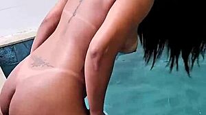 Fucked My Hubby's Hung Friend While He Filmed Poolside