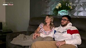 Blonde Submissive Licks Ass Rimjobs Deepthroat Swallows Cumshot Drains Big Cock Balls